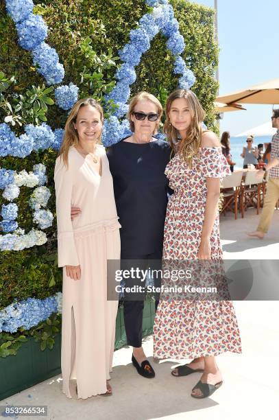 Sylvana Ward Durrett, Lisa Love and Luisana Mendoza de Roccia attend Maisonette Beach BBQ on September 24, 2017 in Malibu, California.