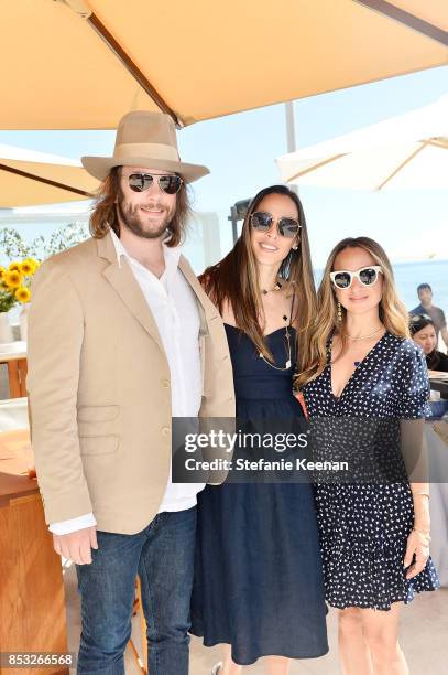 Angus Sunderland, Angela Sunderland and Jennifer Meyer attend Maisonette Beach BBQ on September 24, 2017 in Malibu, California.