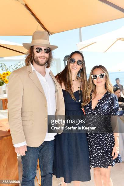 Angus Sunderland, Angela Sunderland and Jennifer Meyer attend Maisonette Beach BBQ on September 24, 2017 in Malibu, California.