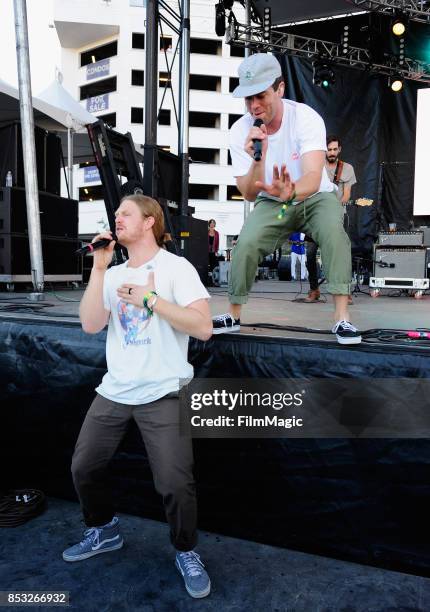 James Sunderland and Brett Hite of Frenship perform on Huntridge Stage during day 3 of the 2017 Life Is Beautiful Festival on September 24, 2017 in...