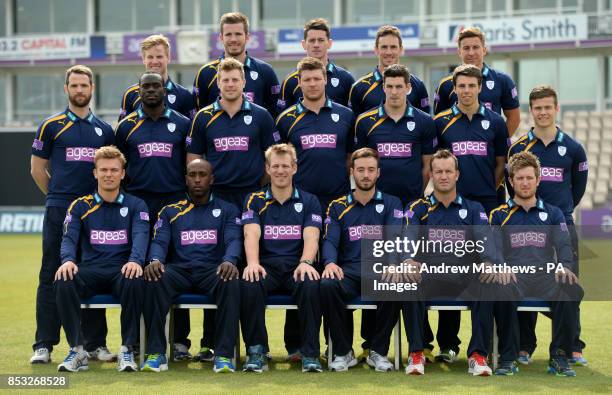 Hampshire Royals One Day team group Adam Wheater, Joe Gatting, Sean Terry, Will Smith and Michael Bates James Tomlinson, Ruel Brathwaite, David...