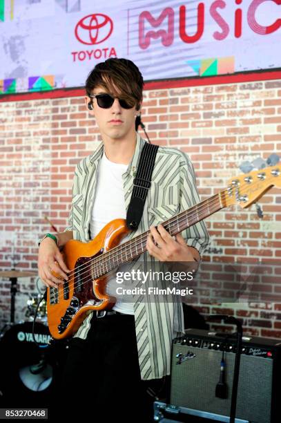 Zach Sutton of Hippo Campus performs at the Toyota Music Den during day 3 of the 2017 Life Is Beautiful Festival on September 24, 2017 in Las Vegas,...