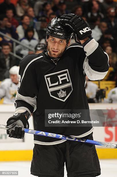 Jarret Stoll of the Los Angeles Kings skates on the ice against the Dallas Stars during the game on March 5, 2009 at Staples Center in Los Angeles,...