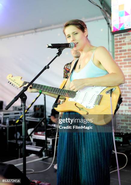 Hannah Joy of Middle Kids performs at the Toyota Music Den during day 3 of the 2017 Life Is Beautiful Festival on September 24, 2017 in Las Vegas,...