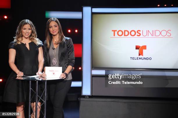 Telemundo's Primetime Special from Cisneros Studio in Miami, FL -- Pictured: Ximena Duque and Erika Csiszer on Sunday, September 24, 2017 --