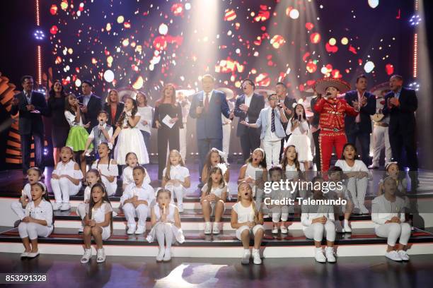 Telemundo's Primetime Special from Cisneros Studio in Miami, FL -- Pictured: Carlos Hermosillo, Zuleyka Rivera, Gabriel Porras, Ana Maria Polo,...