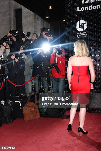 Radio DJ Edith Bowman attends the AUDI Arrivals at the 29th Annual London Critics' Circle Film Awards at the Grosvenor House Hotel on February 4,...