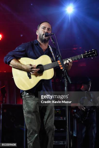 Dave Matthews and Stefan Lessard of Dave Matthews Band performs at "A Concert for Charlottesville," at University of Virginia's Scott Stadium on...