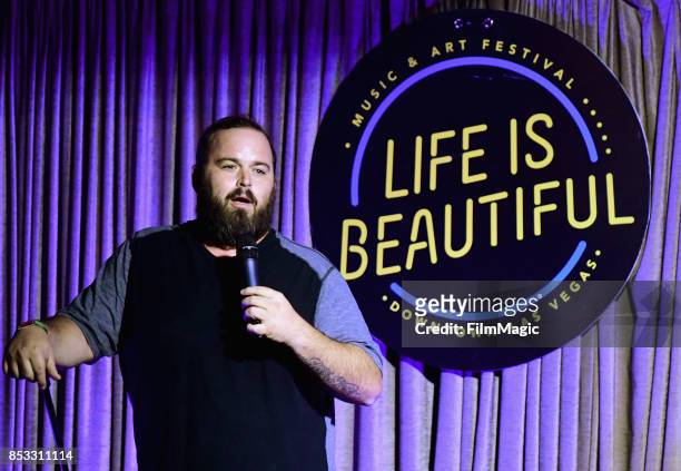 Sam Tallent performs at the Comedy House during day 3 of the 2017 Life Is Beautiful Festival on September 24, 2017 in Las Vegas, Nevada.