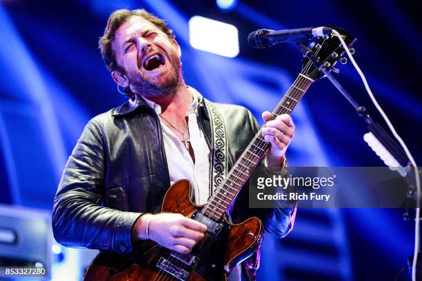 Caleb Followill of music group Kings of Leon performs onstage during the iHeartRadio Music Festival at T-Mobile Arena on September 23, 2017 in Las...