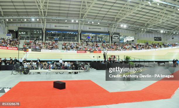 General view of the Avantidrome velodrome in Hamilton which was opened by the Duke and Duchess of Cambridge during the sixth day of their official...