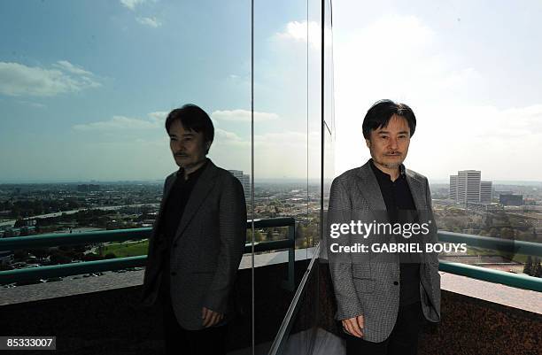 Japanese director Kiyoshi Kurosawa poses in Los Angeles on March 10, 2009 during a press day for the promotion of his new film "Tokyo Sonata." The...