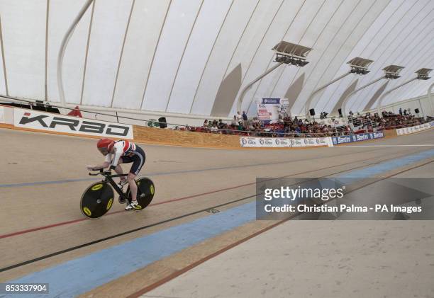 Great Britain's Jon-Allan Butterworth competes during day three of the UCI Para-cycling Track World Championships at the Aguascalientes Bicentenary...