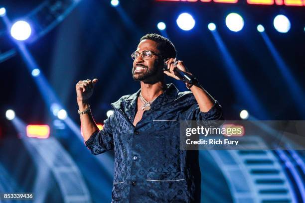 Big Sean performs onstage during the iHeartRadio Music Festival at T-Mobile Arena on September 23, 2017 in Las Vegas, Nevada.