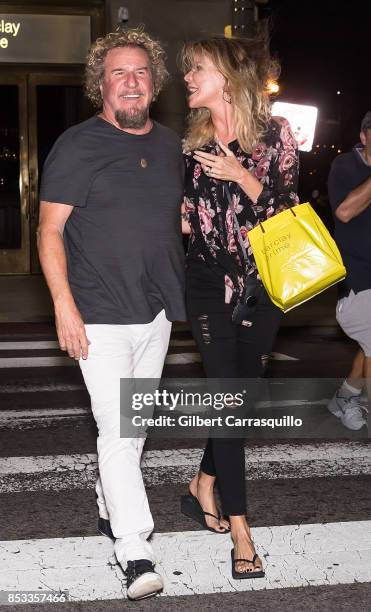 Musician Sammy Hagar and wife Kari Hagar are seen on September 24, 2017 in Philadelphia, Pennsylvania.