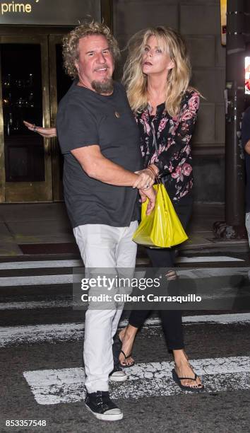 Musician Sammy Hagar and wife Kari Hagar are seen on September 24, 2017 in Philadelphia, Pennsylvania.