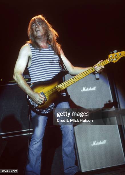 Photo of Cliff WILLIAMS and AC/DC; Cliff Williams performing on stage