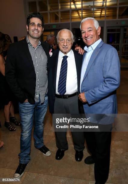 Bobby Valentine Jr., Tommy Lasorda and Bobby Valentine at Tommy Lasorda's 90th Birthday Celebration at The Getty Center on September 24, 2017 in Los...