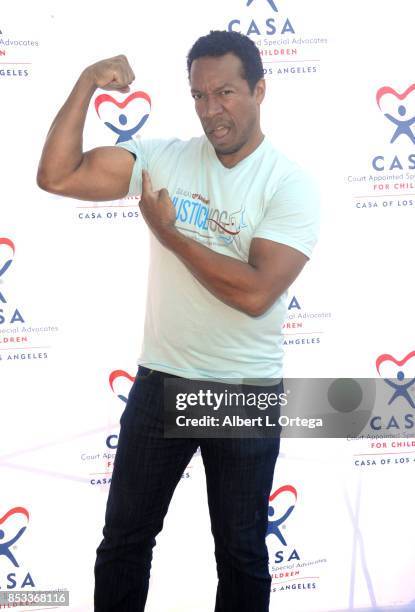 Actor Rico E. Anderson participates in the 10th Annual Justice Jog 5/10K Run Walk Hosted By GLAALA held on September 24, 2017 in Century City,...