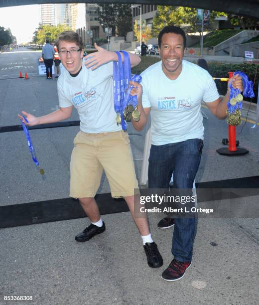 Actor Zachary Haven and actor Rico E. Anderson participate in the 10th Annual Justice Jog 5/10K Run Walk Hosted By GLAALA held on September 24, 2017...