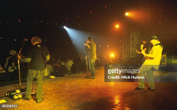 Photo of Todd HARRELL and 3 DOORS DOWN and Matt ROBERTS and Brad ARNOLD and Chris HENDERSON; L-R Matt Roberts, Brad Arnold, Chris Henderson and Todd...