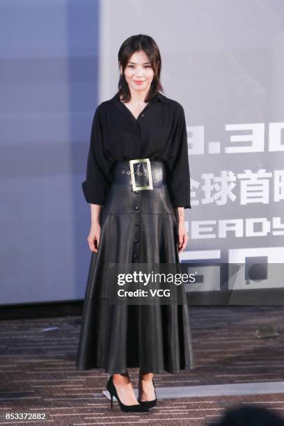 Actress Liu Tao attends a press conference of New Zealand director Martin Campbell's film "The Foreigner" on September 24, 2017 in Beijing, China.