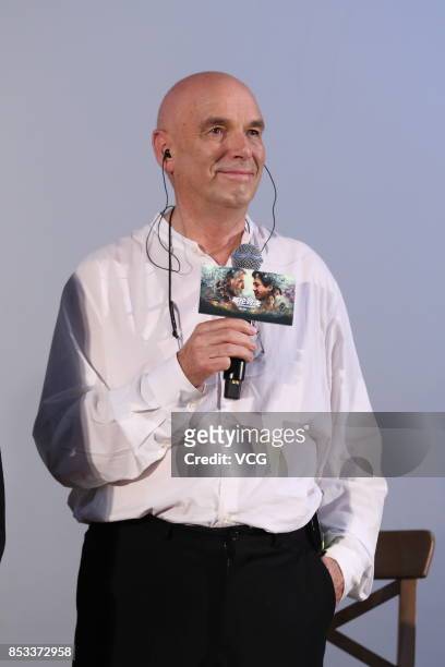 New Zealand director Martin Campbell attends a press conference of his film "The Foreigner" on September 24, 2017 in Beijing, China.