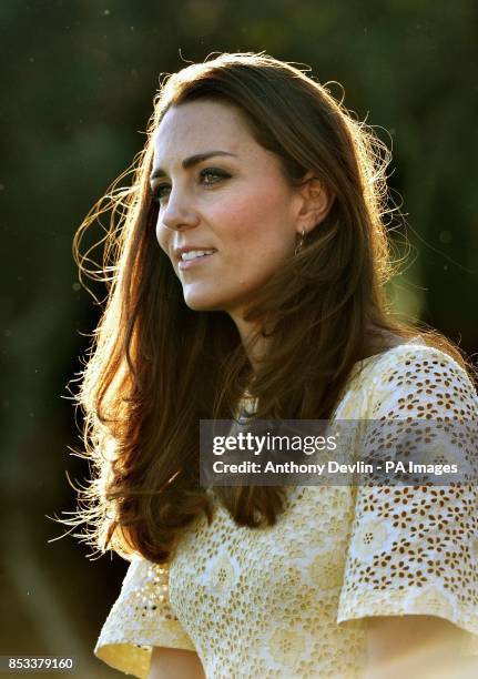 The Duchess of Cambridge visits Taronga zoo in Sydney, Australia, during the fourteenth day of the official tour of the Duke and Duchess of Cambridge...