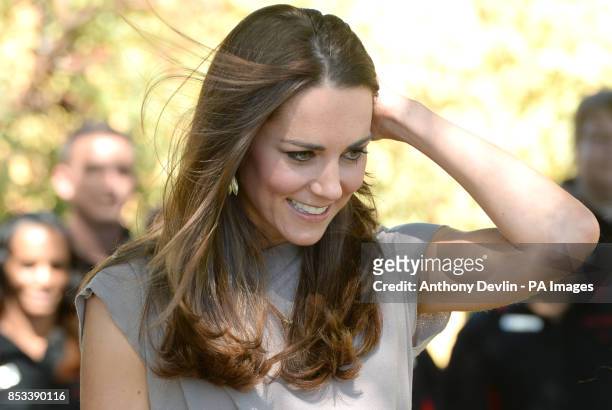 The Duke and Duchess of Cambridge visit the National Indigenous Training Academy in Uluru during the sixteenth day of their official tour to New...