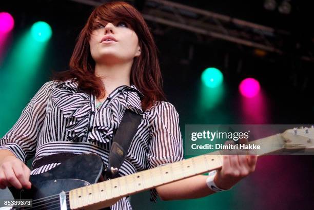 Photo of BLOOD RED SHOES and Laura Mary CARTER, Laura Mary Carter performing on stage