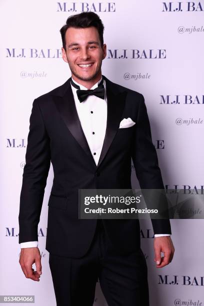 Robbie Tarrant attends the M.J. Bale Brownlow Downlow at Crown Metropole Southbank on September 25, 2017 in Melbourne, Australia.