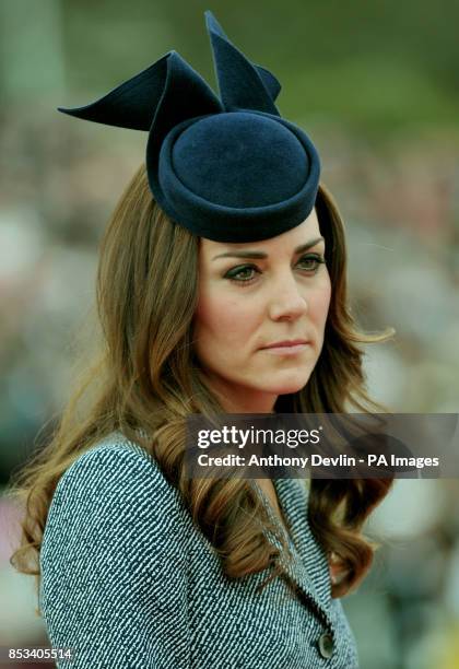 The Duke and Duchess of Cambridge attend the ANZAC March and Commemorative Service and lay a wreath before planting a 'Lone Pine' tree in the...