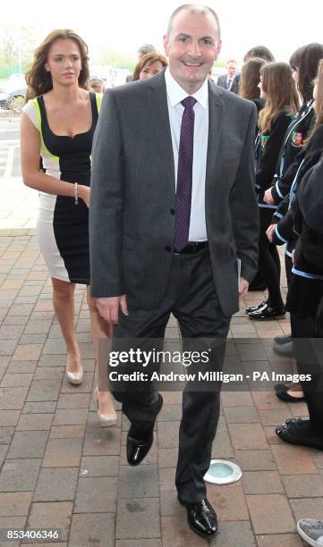 Andy Murray's family including dad Willie Murray arrive to watch him get the Freedom of Stirling during a special convened council meeting at...