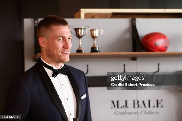 Tom McDonald attends the M.J. Bale Brownlow Downlow at Crown Metropole Southbank on September 25, 2017 in Melbourne, Australia.