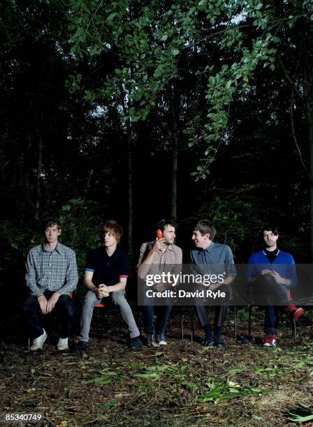 Photo of FOALS and Jimmy SMITH and Edwin CONGREAVE and Yannis PHILIPPAKIS and Jack BEVAN and Walter GERVERS; Posed group portrait L-R Walter Gervers,...
