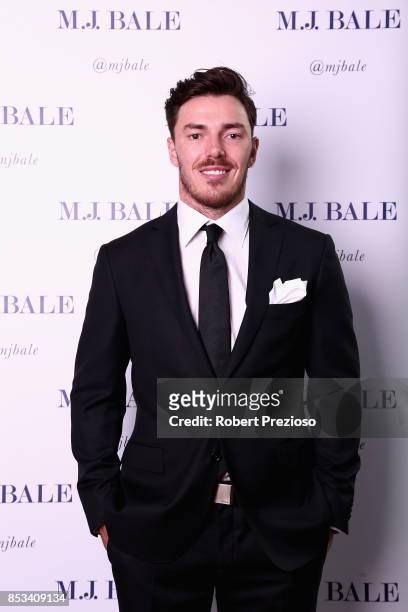 Michael Hibberd attends the M.J. Bale Brownlow Downlow at Crown Metropole Southbank on September 25, 2017 in Melbourne, Australia.
