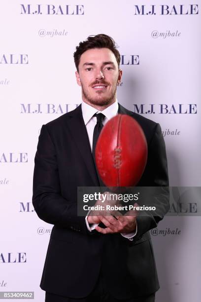 Michael Hibberd attends the M.J. Bale Brownlow Downlow at Crown Metropole Southbank on September 25, 2017 in Melbourne, Australia.