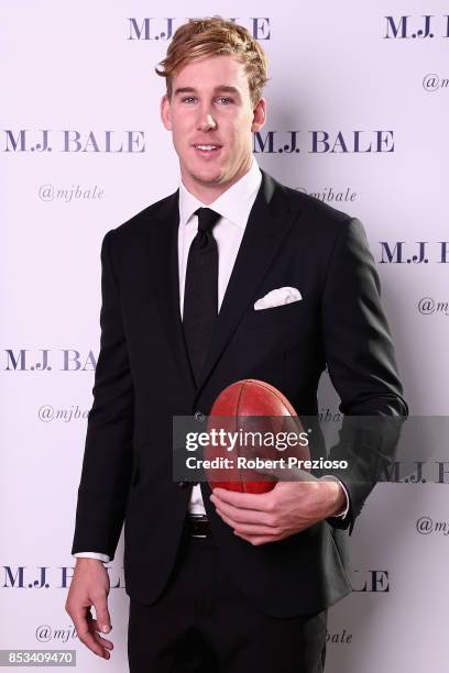 Tom Lynch attends the M.J. Bale Brownlow Downlow at Crown Metropole Southbank on September 25, 2017 in Melbourne, Australia.