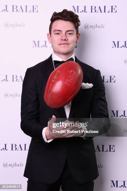 Lachie Neale attends the M.J. Bale Brownlow Downlow at Crown Metropole Southbank on September 25, 2017 in Melbourne, Australia.