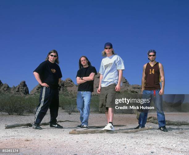 Photo of PUDDLE OF MUDD and Greg UPCHURCH and Paul PHILLIPS and Wes SCANTLIN and Doug ARDITO; L-R: Greg Upchurch, Paul Phillips, Wes Scantlin, Doug...