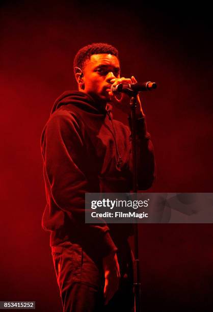 Vince Staples performs on Huntridge Stage during day 3 of the 2017 Life Is Beautiful Festival on September 24, 2017 in Las Vegas, Nevada.