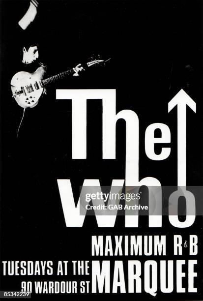 Photo of The Who and Pete TOWNSHEND and MEMORABILIA and CONCERT POSTERS, The Who - Maximum R&B poster advertising the band's early residency at the...