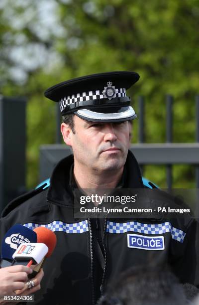 Paul Money, Chief Superintendent during a press conference outside Corpus Christi Catholic College, Neville Road, Leeds, where a 15-year-old boy has...