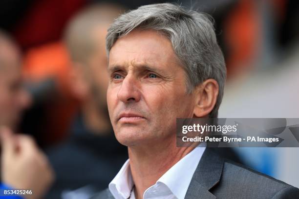 Charlton Manager Jose Riga during the Sky Bet Championship match at Bloomfield Road, Blackpool.