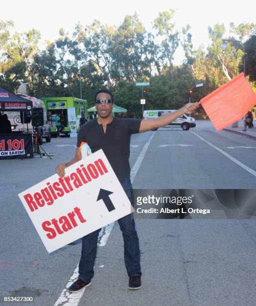 Actor Rico E. Anderson participates in the 10th Annual Justice Jog 5/10K Run Walk Hosted By GLAALA held on September 24, 2017 in Century City,...