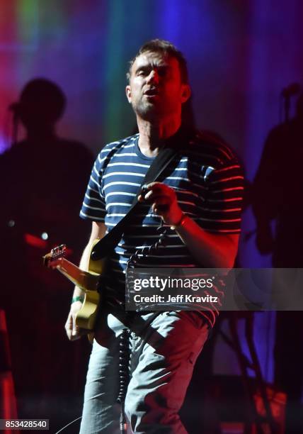 Damon Albarn of Gorillaz performs on Downtown Stage during day 3 of the 2017 Life Is Beautiful Festival on September 24, 2017 in Las Vegas, Nevada.