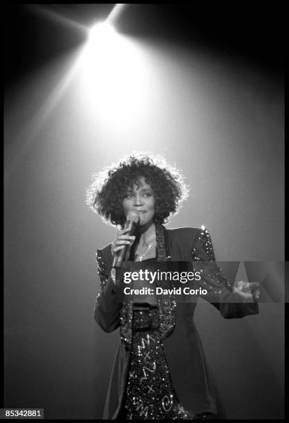 Photo of Whitney HOUSTON, Whitney Houston performing on stage