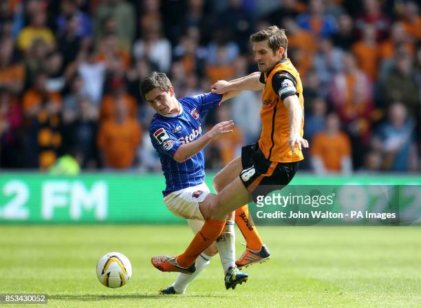 Wolverhampton Wanderers' Sam Ricketts, and Carlisle United's Daniel Redmond , during the Sky Bet League One match at Molineux, Wolverhampton.
