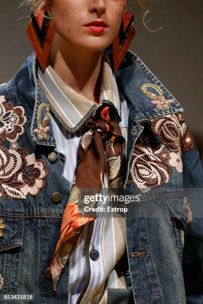 Clothing Detail at the Antonio Marras show during Milan Fashion Week Spring/Summer 2018 on September 23, 2017 in Milan, Italy.