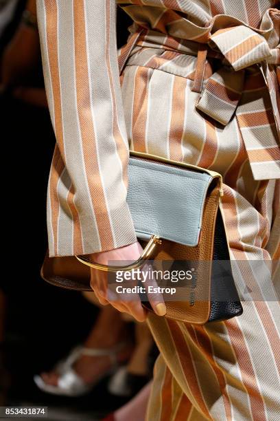 Bag Details at the Antonio Marras show during Milan Fashion Week Spring/Summer 2018 on September 23, 2017 in Milan, Italy.